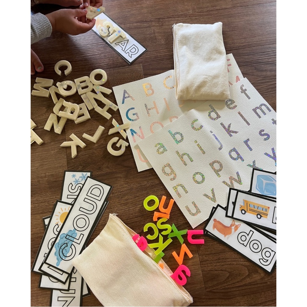Custom Learning Uppercase and Lowercase Resin Alphabet Letters